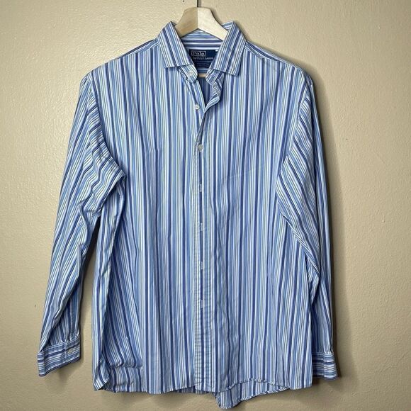 Polo Ralph Lauren Shirt Mens XL Westerton Button Up Striped Long Sleeve Classic - Picture 1 of 8